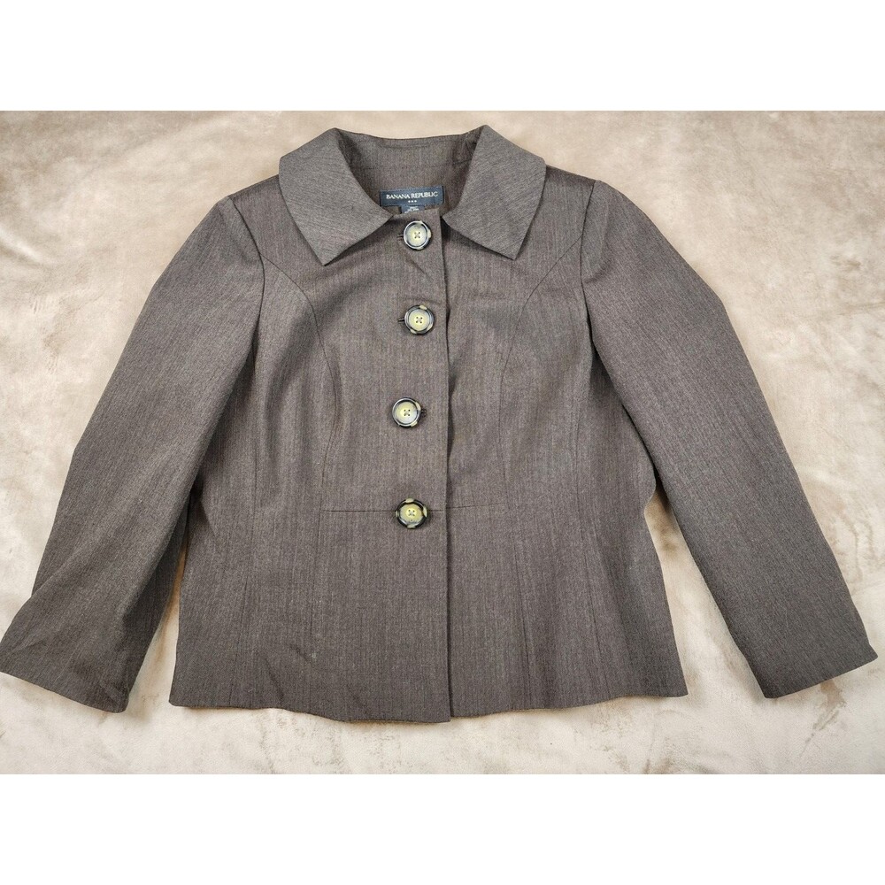 Banana Republic brown Wool Blend Suit Jacket Women’s Size M Single-Breasted